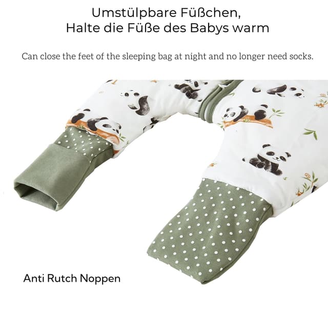Detalle de Chilsuessy Baby Schlafsack mit Beinen 2.5 Tog 70cm