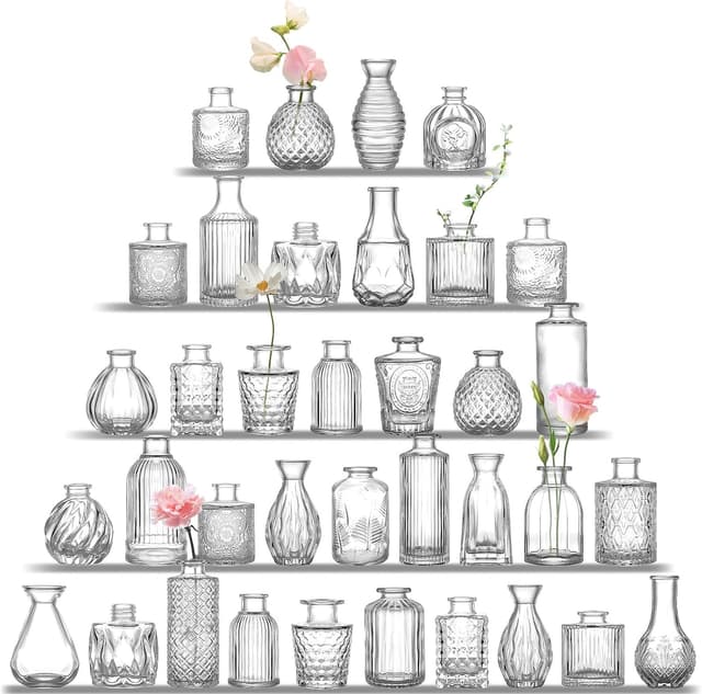 Imagen de UPBUD Clear Glass Bud Vases Set of 36 en OfertitasTOP