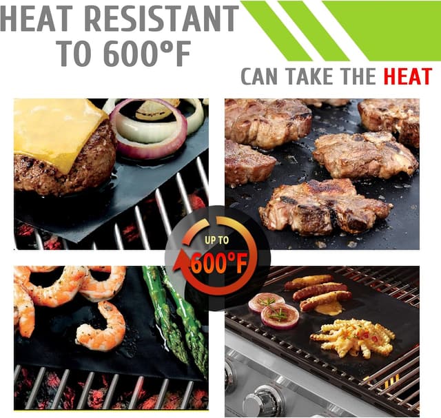 Thumbnail 5 de KitchenRaku Lot de 2 tapis de barbecue 32 x 50 cm