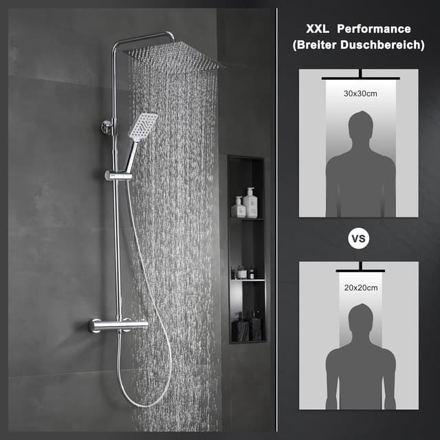 Detalle de Görbach Colonna Doccia termostatica 30x30