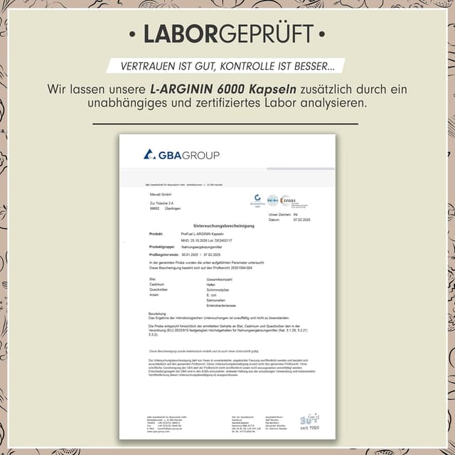 Thumbnail 4 de L-Arginin 360 Kapseln 6000 mg vegan