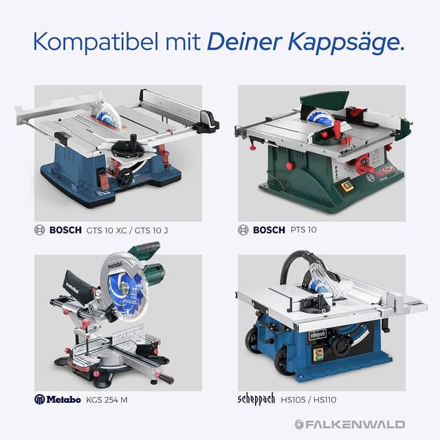 Detalle 2 de FALKENWALD Sägeblatt 250x30 Holz für Holzschnitt