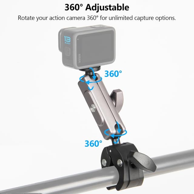 Detalle 2 de HSU Handlebar Mount for GoPro 360° rotatable