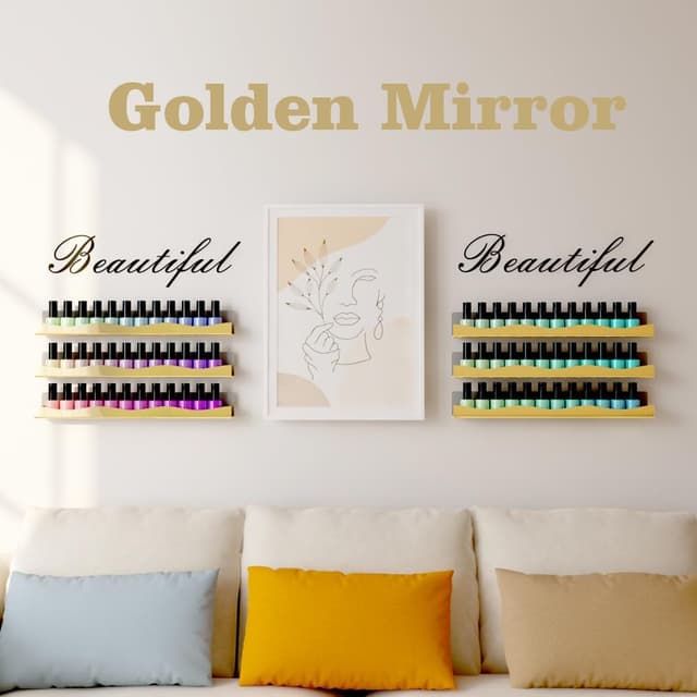 Detalle 2 de YMVV 15-Inch Nail Polish Organizer Rack for Vanity ๐