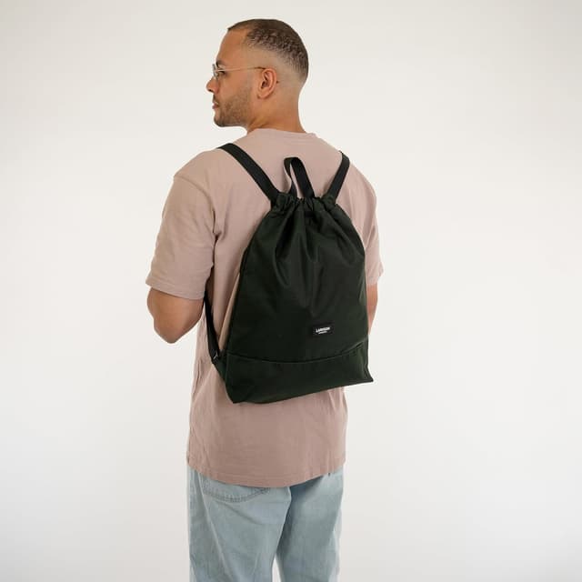 Detalle 1 de LARKSON No 7 sac à cordon de sport vert (femme & homme) avec poche intérieure et pour ordinateur jusqu’à 16 pouces