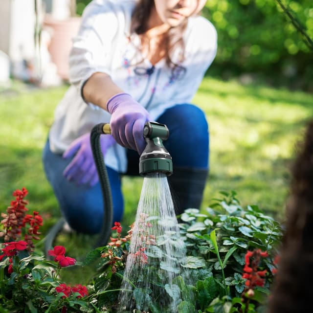 Thumbnail 5 de U ULTTY Flexibler Gartenschlauch 30 m mit Auszieh-Funktion, Metallanschlüssen und 10-Funktions-Brause