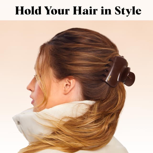 Thumbnail 4 de Kitsch Plastic Puffy Claw Clip 3.15" for Thick Hair đ