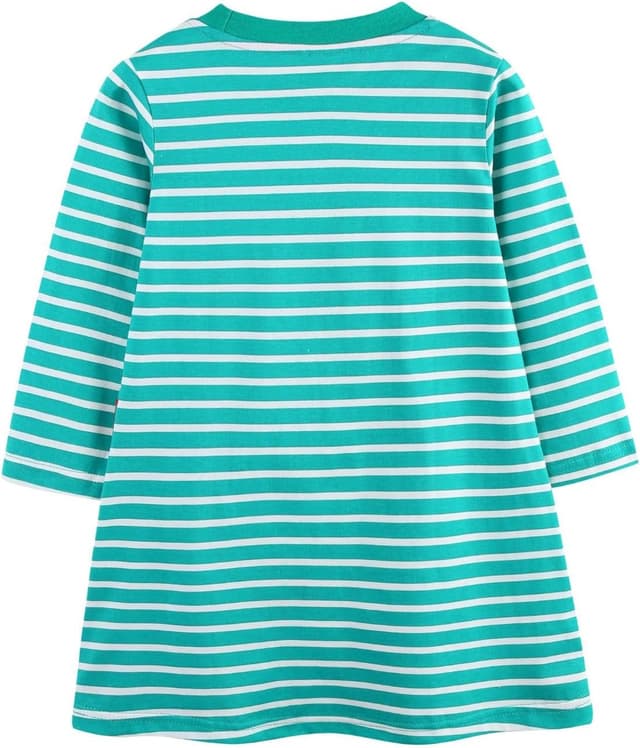 Thumbnail 3 de HILEELANG Toddler Girl Striped Cotton Dress