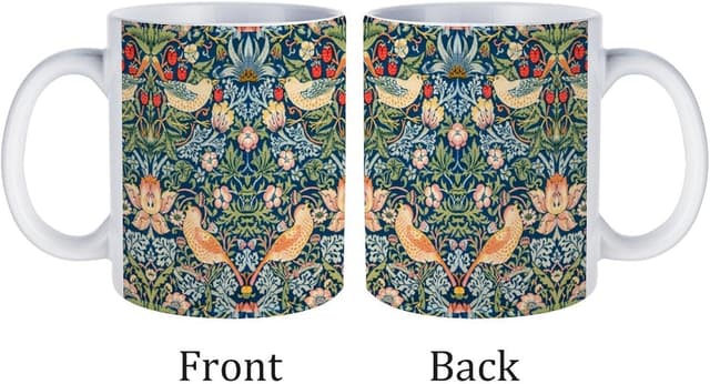 Detalle de ENSFTF Ceramic Mug, 11oz Strawberry Thief