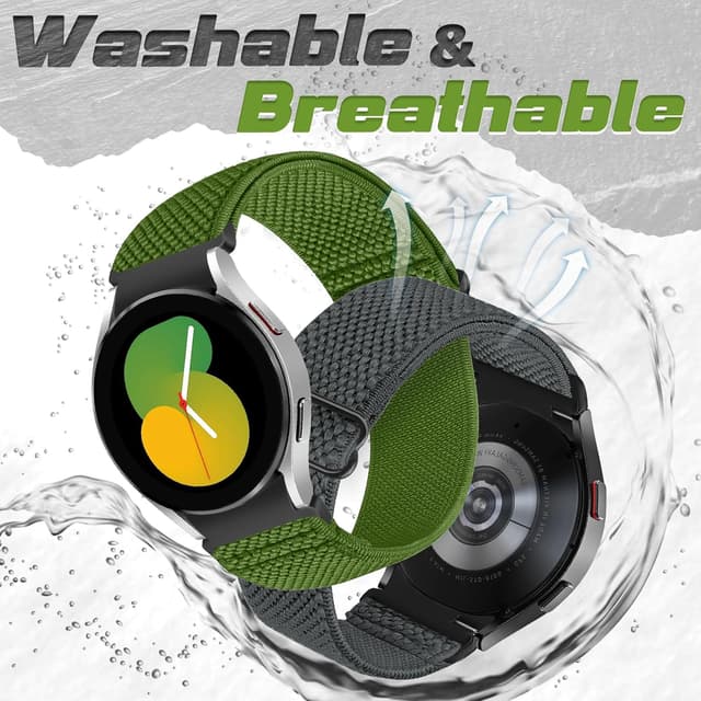 Detalle de Yunshare Elastic Watch Straps (Stretch Nylon Solo Loop) for Samsung Galaxy Watch 7/6/5/4