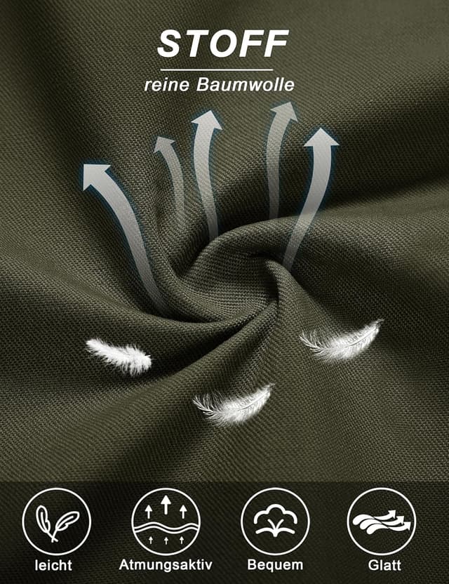 Detalle de MAGCOMSEN Übergangsjacke Herren aus Baumwolle mit Stehkragen und Multi-Taschen