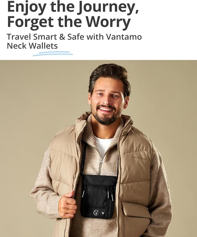 Thumbnail 5 de Onyx Premium Neck Wallet Passport Holder