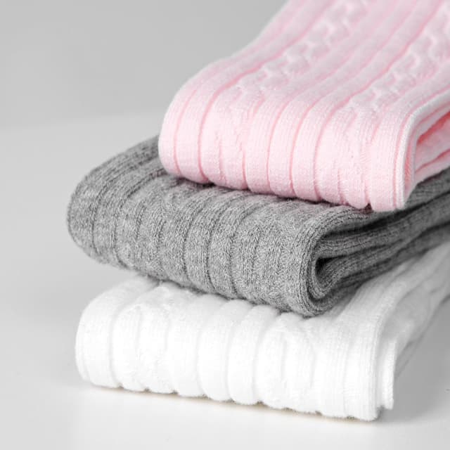 Detalle de GENTABY Baby Strumpfhose Mädchen Anti-Rutsch (3er-Set) Baumwolle mit Silikonpunkten, 0–6 Jahre