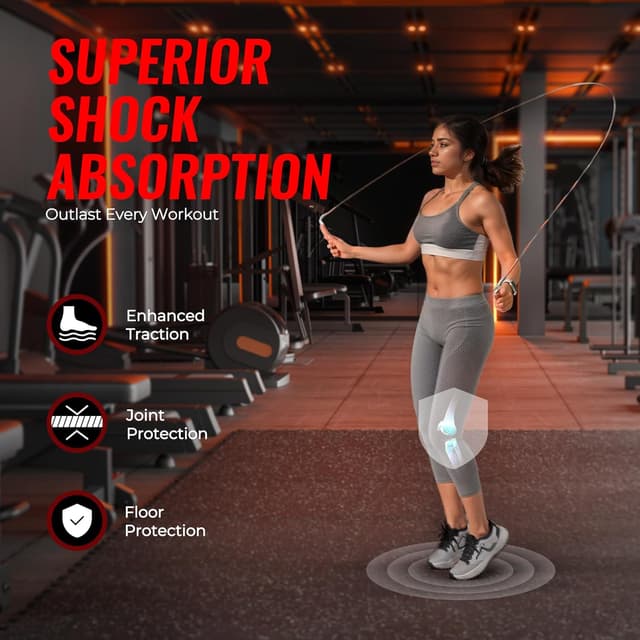 Thumbnail 2 de SUPERJARE 18-Piece 72 Sq Ft Gym Floor Tiles 🏋