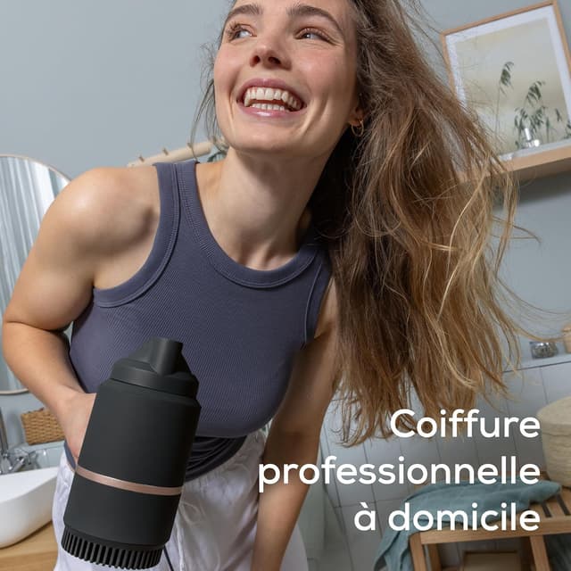 Detalle 2 de Beurer HC 35 sèche-cheveux compact ionique 1600–2000 W noir/rose, embout concentrateur inclus