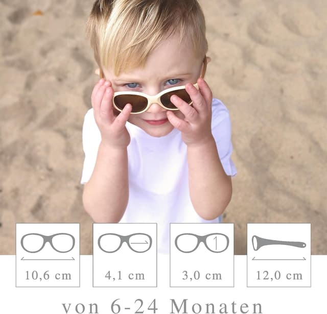 Detalle de ActiveSol ActiveSol BABY Sonnenbrille 0–24 Monate – 100% UV-Schutz, polarisiert, verstellbares Band