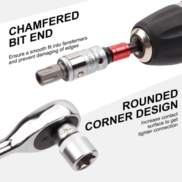 Thumbnail 6 de CCLIFE 34 pièces douilles Torx 3/8"