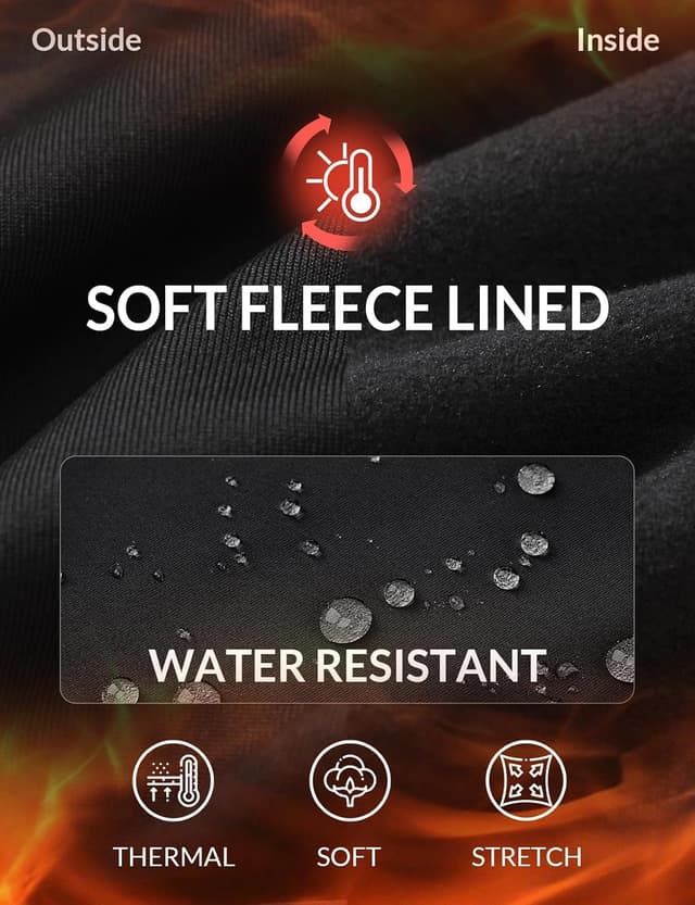 Detalle de baleaf Women's Fleece Lined Pants, Water-Resistant