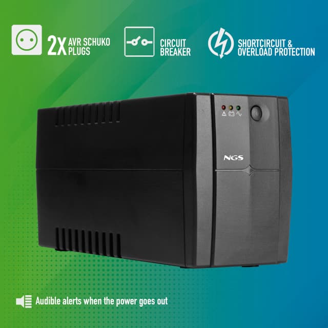 Detalle 2 de NGS Fortress 900 v3 600 VA SAI Offline ⚡