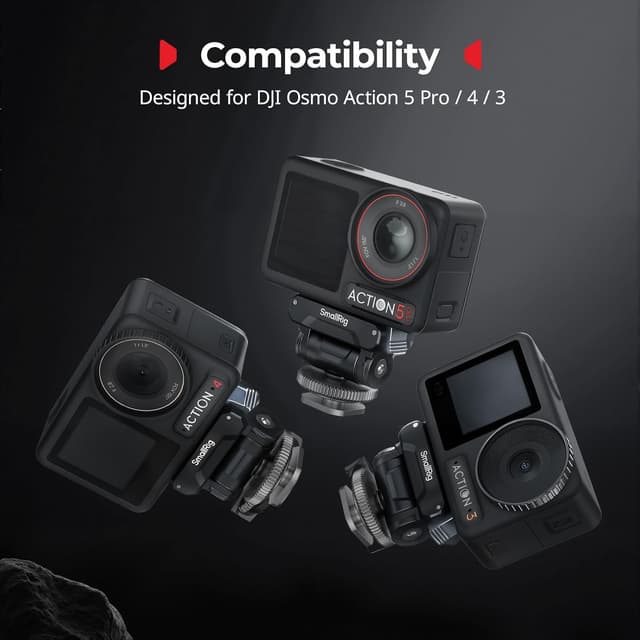 Detalle 2 de SMALLRIG Adaptateur de griffe pour DJI Osmo Action 5 Pro / 4 / 3 (5436) avec fixation à dégagement rapide