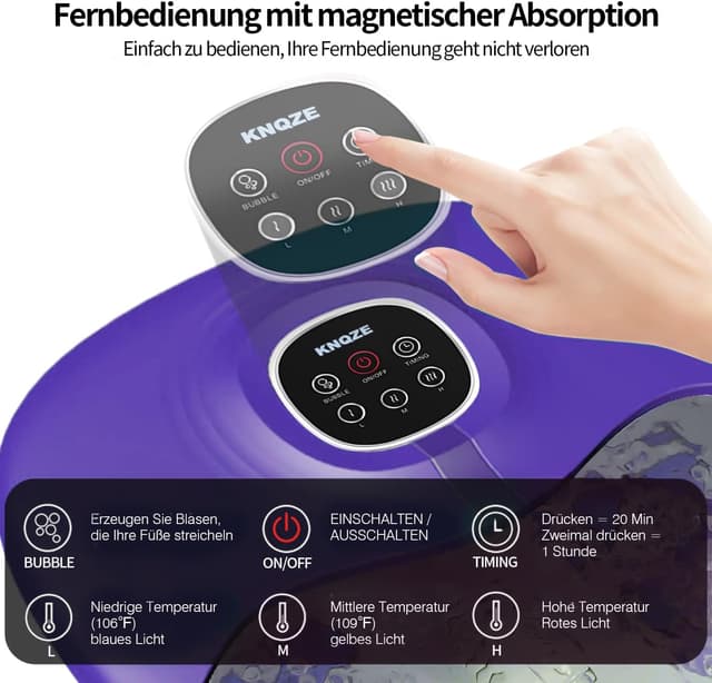 Detalle 2 de KNQZE pediluvio shiatsu 16 rulli