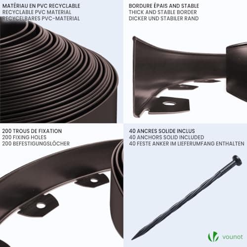 Thumbnail 3 de VOUNOT Borde jardÃn flexible 20 m, 5 cm 🌱