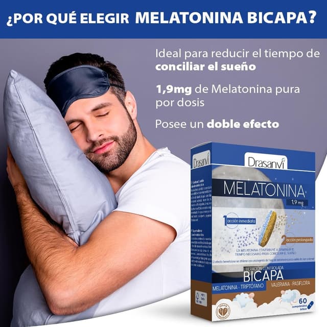 Thumbnail 2 de Drasanvi Melatonina Bicapa 1,9 mg 60 comprimidos