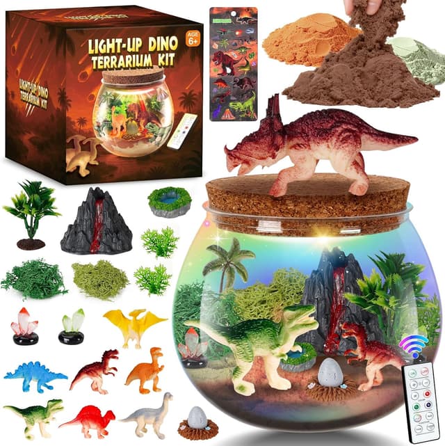 Imagen de Goody King Dinosaurier Terrarium Set 16 Farben LED en OfertitasTOP