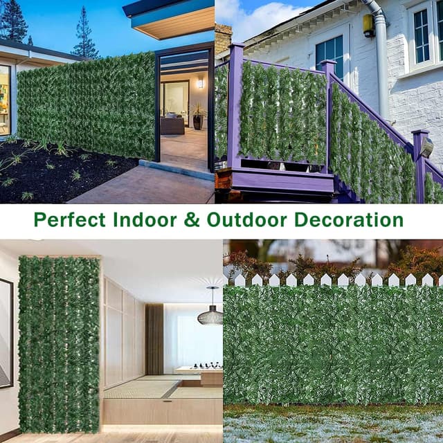 Detalle de FUOBECIE Artificial Ivy Fence Screen 1 x 3m