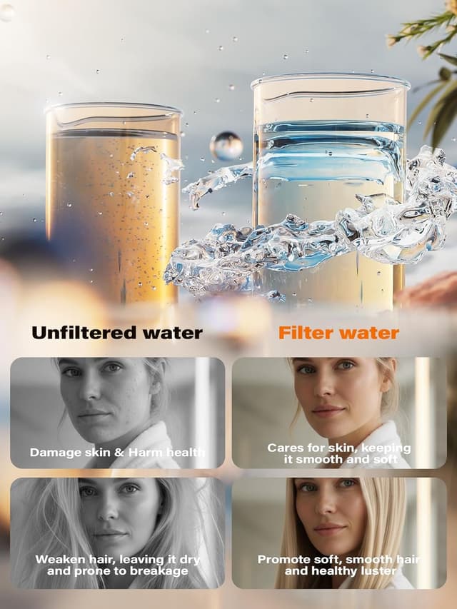 Detalle de Cobbe Hard Water Filter Shower Head 20 stage