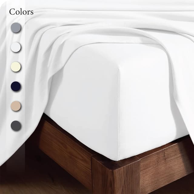 Detalle de Funky Gadgets Double Egyptian Cotton Flat Sheet (300 Thread Count) – 230 x 255cm white