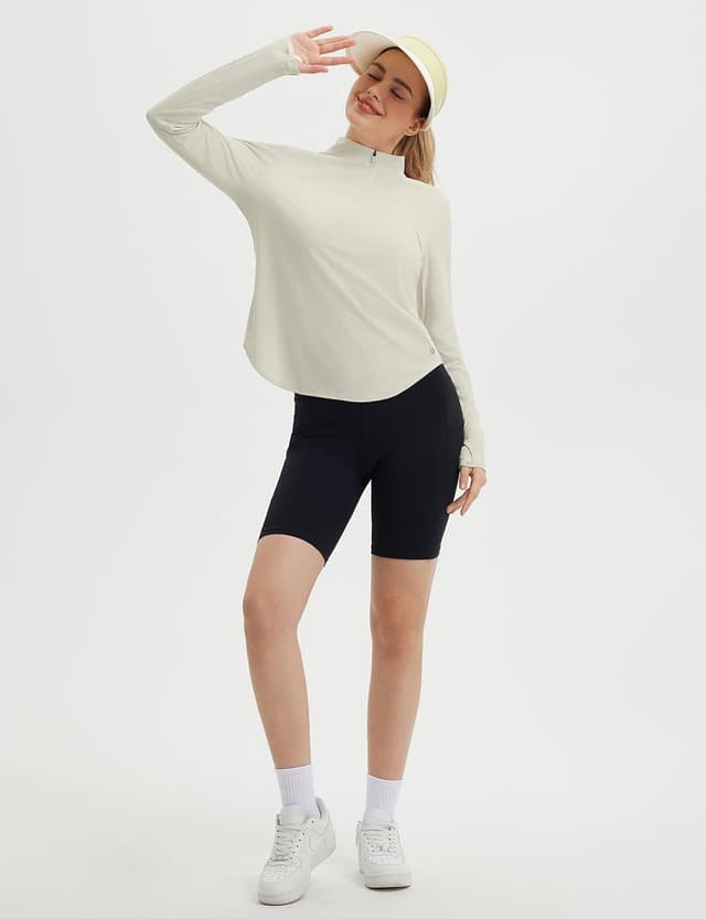 Detalle 2 de baleaf Women’s Sun Shirts Hiking Shirt (Lightweight Long Sleeve) UPF50+ Half Zip Rash Guard