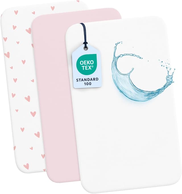 Detalle de Dreamzie Set 2 Spannbettlaken 50x83 Heart