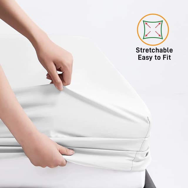 Thumbnail 3 de My home store Double Fitted Sheet 25 cm