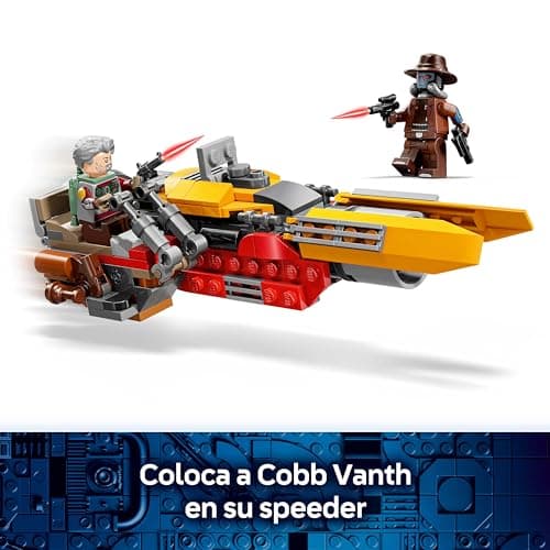 Detalle de LEGO Star Wars 75437 Speeder de Cobb Vanth con minifiguras de Cobb Vanth y Cad Bane