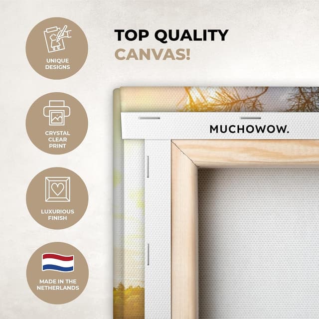 Detalle 2 de Tableau toile 70x50 Eau Arbres nature