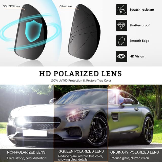 Thumbnail 2 de GQUEEN Horn Gestell Halbrahmen Sonnenbrille