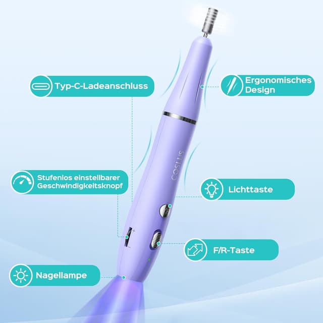 Thumbnail 4 de COSLUS Professionell Nagelfräser 25.000 U/min