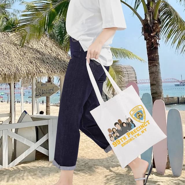 Thumbnail 6 de LEVLO 99th Precinct TV show cosmetic make-up bag (L) – cotton canvas zipper pouch