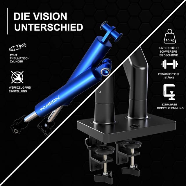 Detalle 2 de Invision Doppel-Monitorarm MX900 24-35 Zoll