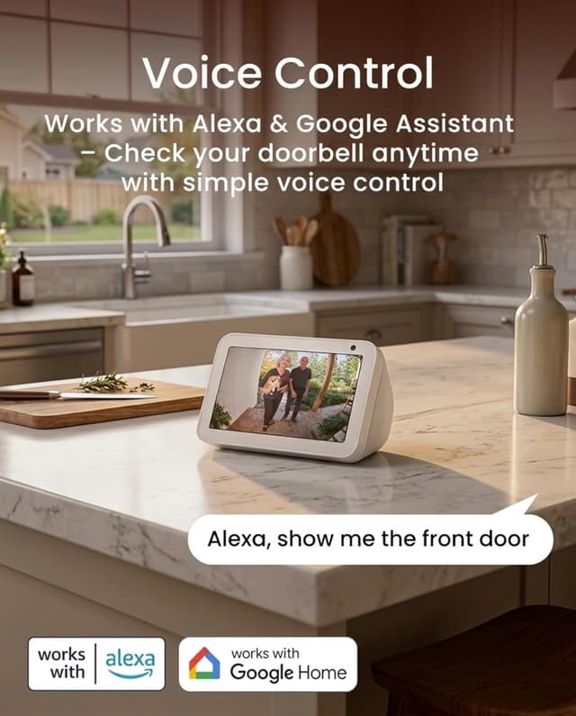 Detalle de youkey DB312 dual camera doorbell, 2K