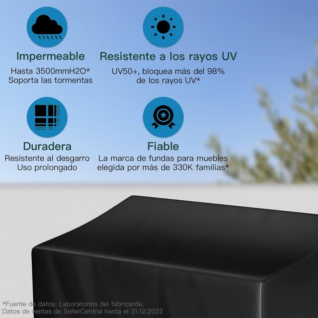 Thumbnail 2 de AWNIC Funda Sofá Exterior Impermeable 3 Plazas 🌧