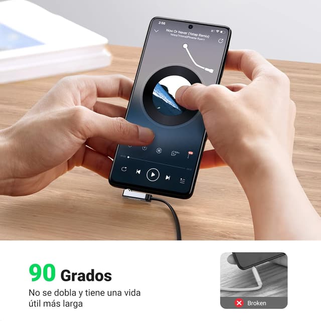 Detalle 2 de UGREEN cable 3.5mm nylon 0.5 m