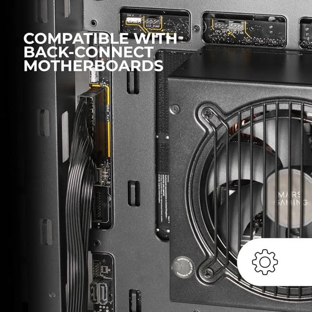 Thumbnail 3 de Mars Gaming MC-VISION case gaming ATX bianco con triplo vetro temperato e supporto liquido fino a 360 mm