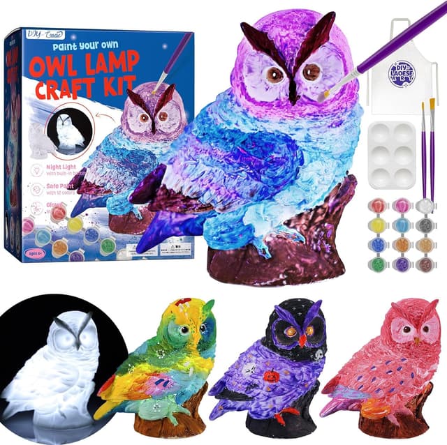 Detalle de Eulenlampen Bastelset ab 6 Jahren