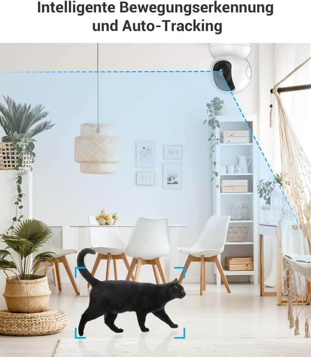 Detalle de EZVIZ WLAN IP-Kamera TY2 (Innen, schwenkbar, 1080P) – Zwei-Wege-Audio, IR-Nachtsicht & Alexa-Babyphone kompatibel