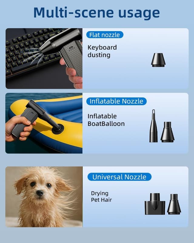 Thumbnail 6 de Compressed Air Duster 130000RPM Cordless