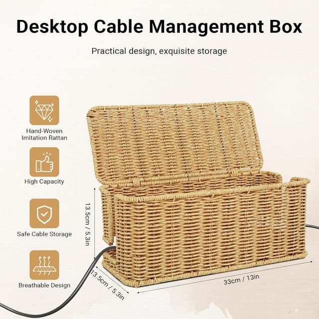 Detalle 2 de IXTRA Handmade Cable Management Box 33cm