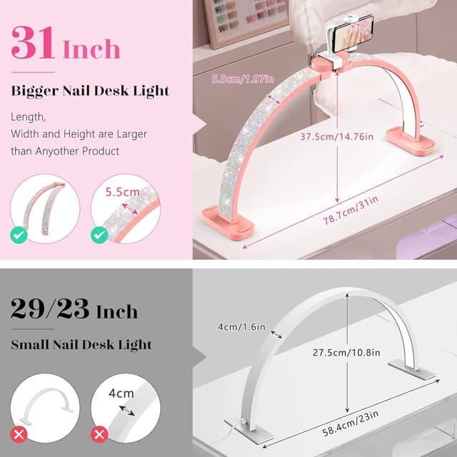 Detalle de Adonafy Lampe demi-lune LED ongles 30