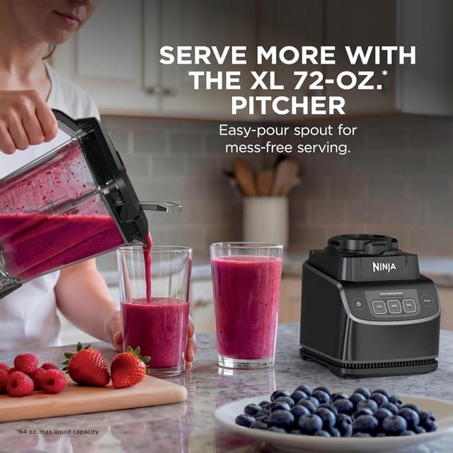 Detalle de Ninja UltraCrush Professional Blender (BP201) | 1000W motor, XL 72-oz pitcher, Total Crushing Technology